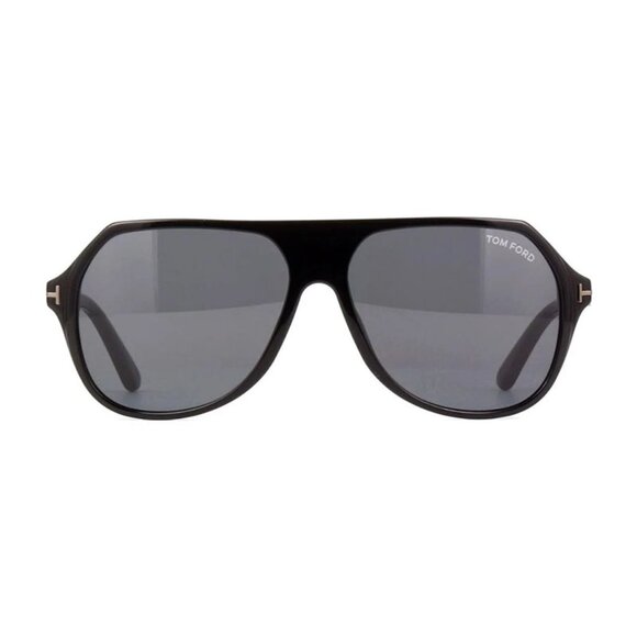 NEW FT0934-N/S 01A TOM FORD TF934-N 01A MEN SHINY BLACK/SMOKE SUNGLASSES - Picture 3 of 4